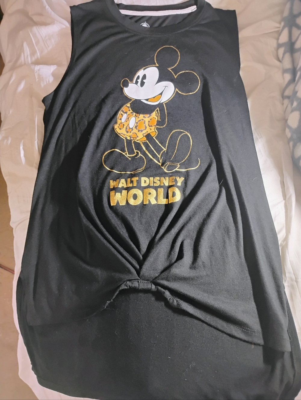 Mickey Mouse Black Tank Ladies Size Small